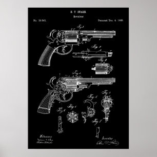 レボルバー銃特許 ポスター