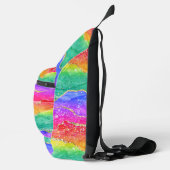 レボーパーソナライズされたカラフルグリッター金ゴールドゲート スリングバッグ (右)