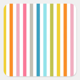 レボーモダントレンディーカラフルストライプ スクエアシール