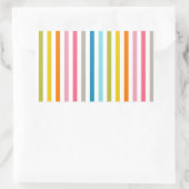 レボーモダントレンディーカラフルストライプ 長方形シール (バッグ)