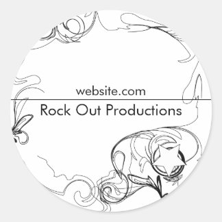 レボーン – 白黒 ラウンドシール