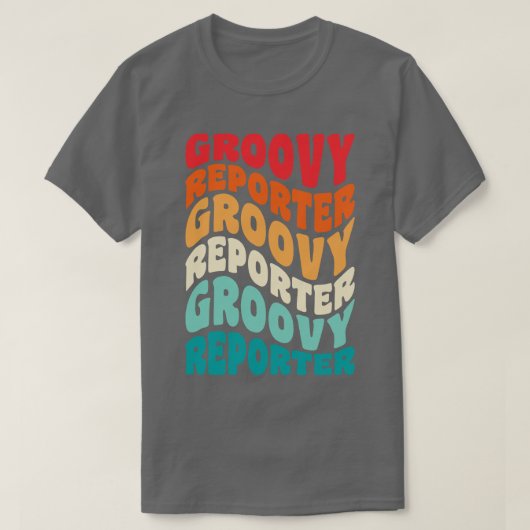 レポータヴィンテージレトロ60s 70s 80sのVibes Tシャツ (デザイン正面)