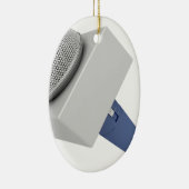 レポーターのマイクロフォン セラミックオーナメント (右)