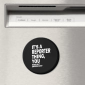 レポーター役職TギフトMens Womens マグネット (インサイチュ (食洗機))