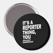 レポーター役職TギフトMens Womens マグネット (正面/裏面)