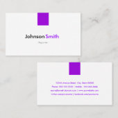レポーター – シンプル紫バイオレット 名刺 (正面/裏面)