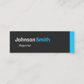 レポーター - パーソナルアクアブルーミニ スキニー名刺 (正面)