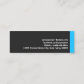 レポーター - パーソナルアクアブルーミニ スキニー名刺 (裏面)