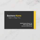 レポーター – ミニマルモダンリストアンバー 名刺 (裏面)