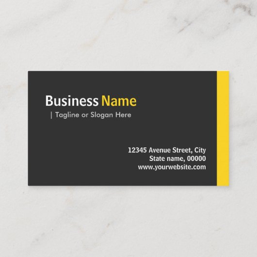 レポーター – ミニマルモダンリストアンバー 名刺 (裏面)