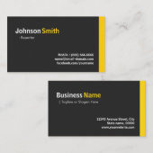 レポーター – ミニマルモダンリストアンバー 名刺 (正面/裏面)