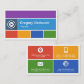 レポータ – モダンフラットメトロスタイル 名刺 (正面/裏面)