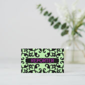 レポータDamask名刺 名刺 (スタンド正面)