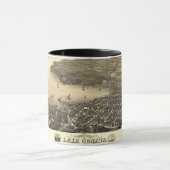 レマン湖のヴィンテージの地図 マグカップ (中央)