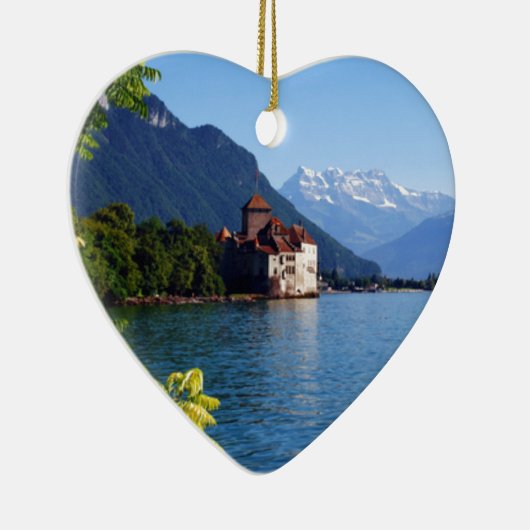 レマン湖の側の館Chinon、 セラミックオーナメント (右)