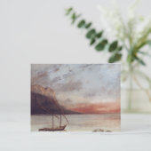 レマン湖の夕日, 1874 ポストカード (スタンド正面)