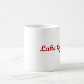 レマン湖ウィスコンシンのクラシックなデザイン コーヒーマグカップ (中央)