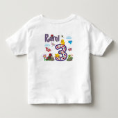 レミの3歳の誕生日 トドラーTシャツ (裏面)