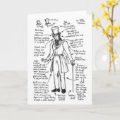 レミゼラブルラブ: 1832ファッションチートシートカー カード (黄色い花)