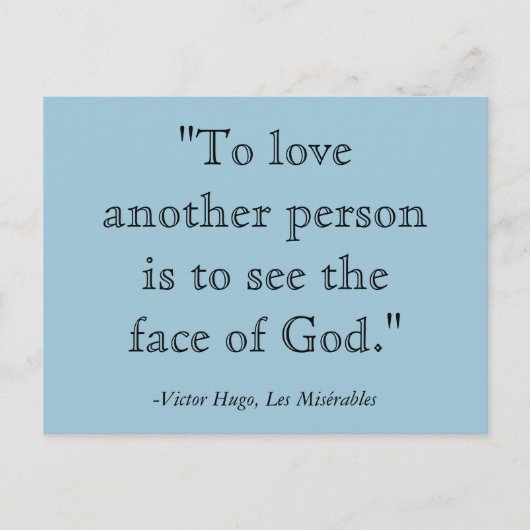 レミゼラブル引用文ハガキ ポストカード (正面)