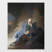 レミヤはエルサレムの秋で嘆き悲しむ，レンブラント ウィンドウサイン (シート)