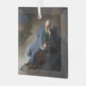 レミヤはエルサレムの秋で嘆き悲しむ，レンブラント ガラスオーナメント (正面左)