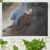 レミヤはエルサレムの秋で嘆き悲しむ，レンブラント キッチンタオル (折り畳み)