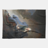 レミヤはエルサレムの秋で嘆き悲しむ，レンブラント キッチンタオル (横)