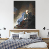 レミヤはエルサレムの秋で嘆き悲しむ，レンブラント キャンバスプリント (インサイチュ (寝室))