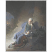 レミヤはエルサレムの秋で嘆き悲しむ，レンブラント シール (正面)