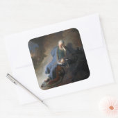 レミヤはエルサレムの秋で嘆き悲しむ，レンブラント スクエアシール (封筒)