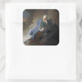 レミヤはエルサレムの秋で嘆き悲しむ，レンブラント スクエアシール (バッグ)