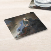 レミヤはエルサレムの秋で嘆き悲しむ，レンブラント スクエアペーパーコースター (アングル)