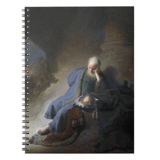 レミヤはエルサレムの秋で嘆き悲しむ，レンブラント ノートブック (正面)