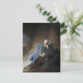 レミヤはエルサレムの秋で嘆き悲しむ，レンブラント ポストカード (スタンド正面)