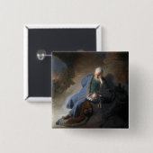 レミヤはエルサレムの秋で嘆き悲しむ，レンブラント 缶バッジ (正面&裏面)