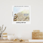 レミングおもしろいラッシュアワーのポスター ポスター (キッチン)