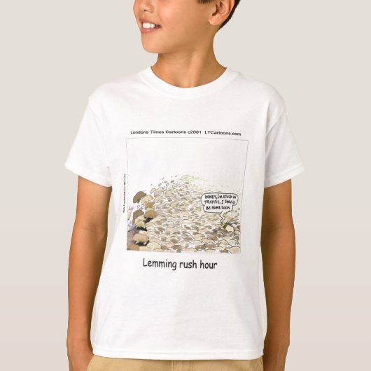 レミングラッシュアワー面白グッズ Tシャツ (正面)