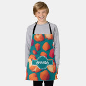 レミング幾何パタカラフルーン エプロン (着用した状態)