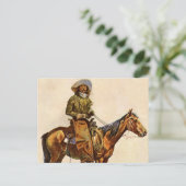 レミントンによるアリゾナのカウボーイ、ヴィンテージ西部劇 ポストカード (スタンド正面)