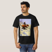 レミントンによるカウボーイ、ヴィンテージ騎兵軍 Tシャツ (正面フル)