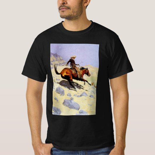レミントンによるカウボーイ、ヴィンテージ騎兵軍 Tシャツ (正面)