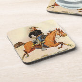レミントンによる騎兵将校のヴィンテージ軍事作品 コースター (左側)