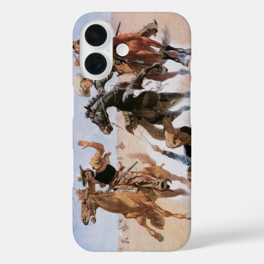 レミントンによる「仲間を助けるカウボーイ」 Case-Mate iPhoneケース (裏面)