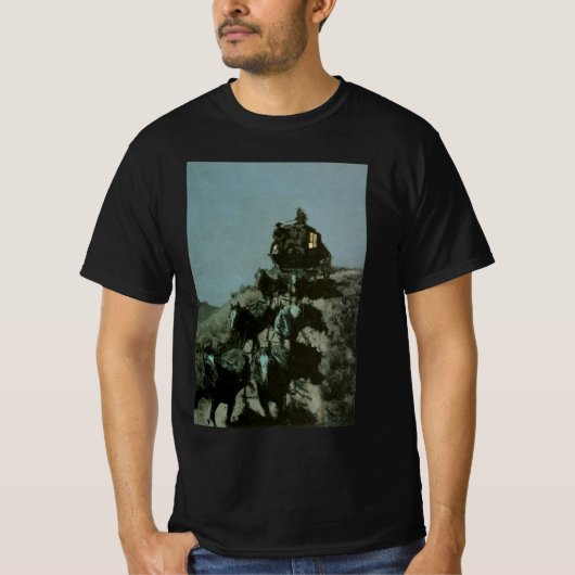 レミントンによる『平原の古いステージフォード』 Tシャツ (正面)