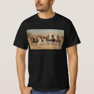 レミントンによる「木材への突進」 Vintage Cowboys Tシャツ