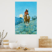 レミントンの先住民アメリカ人の馬 ポスター (キッチン)