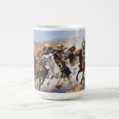 レミントンの「木材への疾走」 コーヒーマグカップ (中央)
