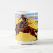 レミントン旧西馬とカウボーイ コーヒーマグカップ (中央)