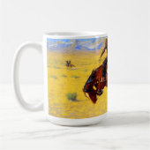 レミントン旧西馬とカウボーイ コーヒーマグカップ (左)